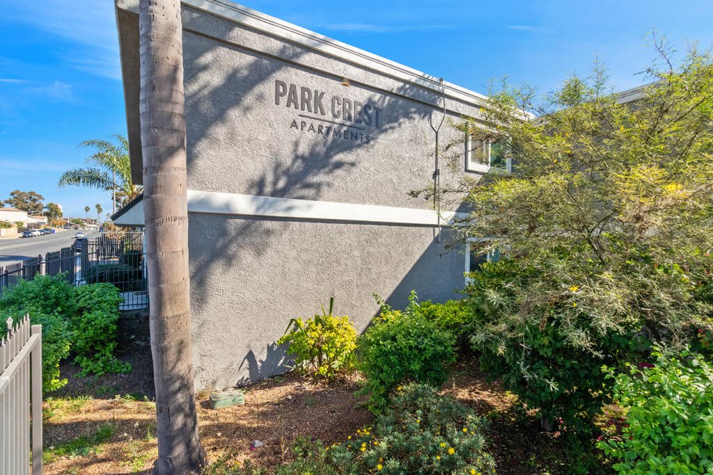 Exterior Building Signage at Park Crest Apartments in San Diego CA